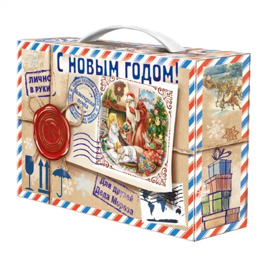 Сладкий новогодний подарок Посылка мини 800 грамм премиум